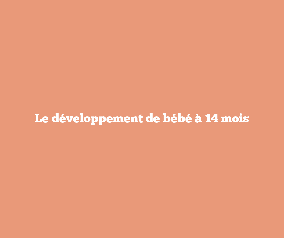 Le développement de bébé à 14 mois